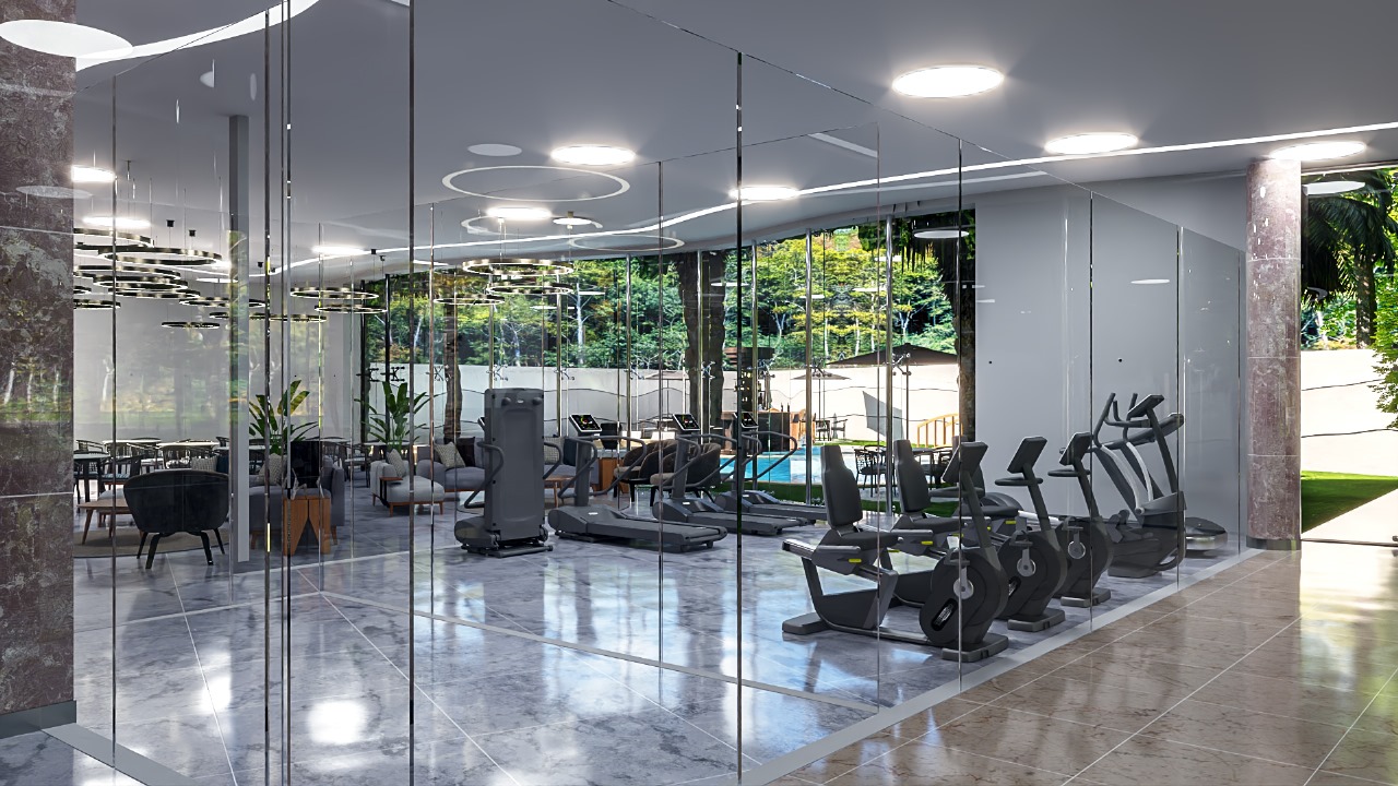Gimnasio Vidriado de Premier Yacht