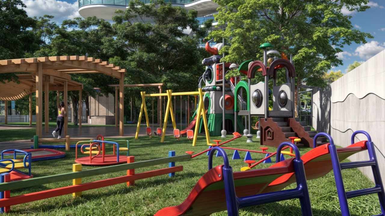 Parque Infantil bajo Pérgolas de Premier Yacht